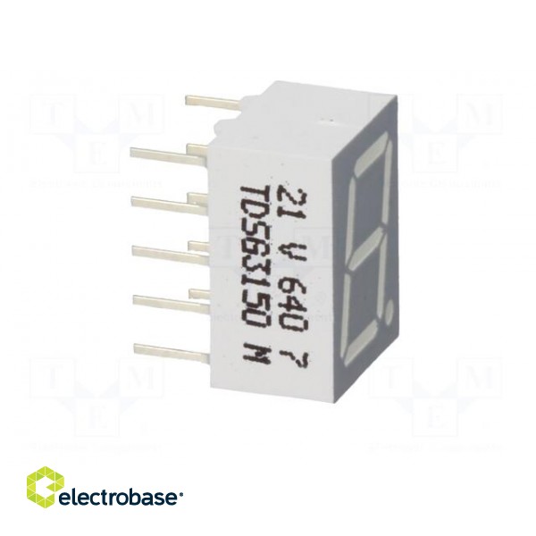 Display: LED | 7-segment | 10mm | 0.39" | No.char: 1 | green | 0.45÷3mcd image 9