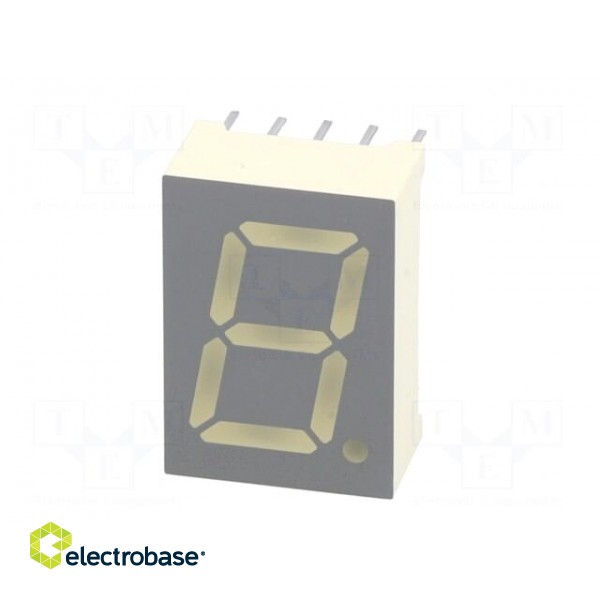 Display: LED | 7-segment | 13.2mm | 0.52" | No.char: 1 | green | 3÷10.5mcd image 3