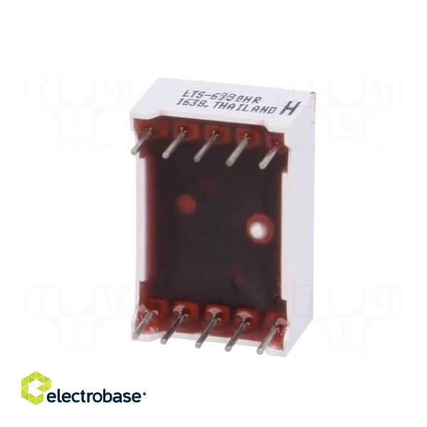 Display: LED | 7-segment | 14.22mm | 0.56" | No.char: 1 | red | 0.8÷2.4mcd image 7