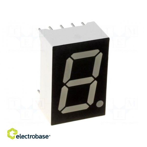 Display: LED | 7-segment | 14.2mm | 0.56" | No.char: 1 | red | 60mcd | anode image 1