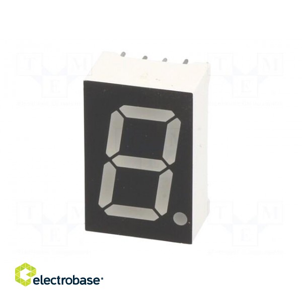 Display: LED | 7-segment | 14.2mm | 0.56" | No.char: 1 | red | 60mcd image 2