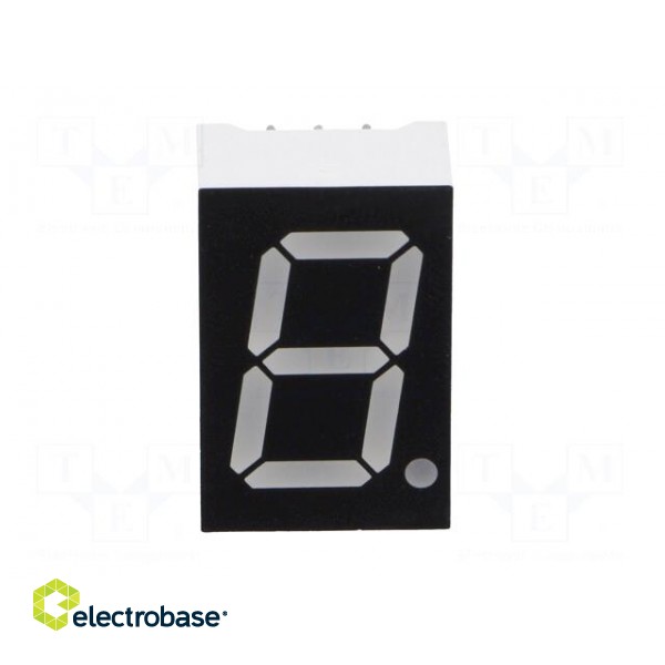 Display: LED | 7-segment | 14.2mm | 0.56" | No.char: 1 | red | 60mcd | anode image 3