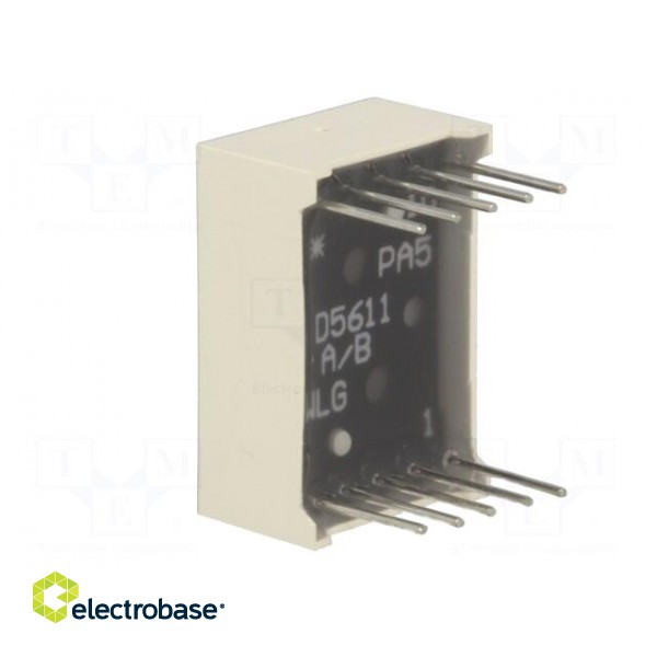 Display: LED | 7-segment | 14.2mm | 0.56" | No.char: 1 | red | anode image 6