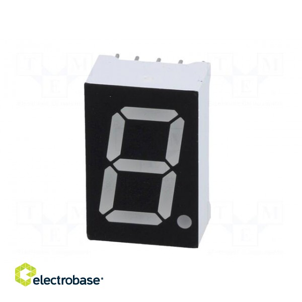 Display: LED | 7-segment | 14.2mm | 0.56" | No.char: 1 | yellow | 60mcd image 3