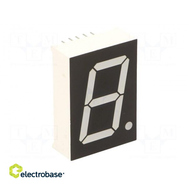 Display: LED | 7-segment | 25.4mm | 1" | No.char: 1 | orange | 70mcd | anode image 1