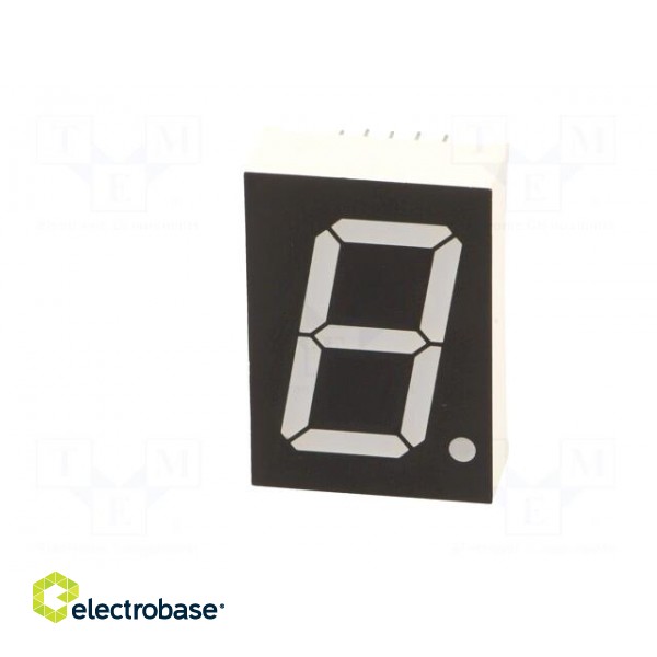 Display: LED | 7-segment | 25.4mm | 1" | No.char: 1 | orange | 70mcd | anode image 3