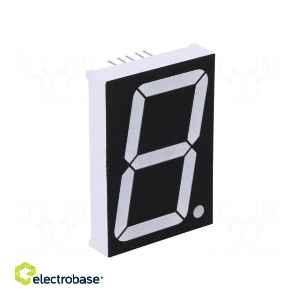 Display: LED | 7-segment | 38.1mm | 1.5" | No.char: 1 | green | 8.6mcd image 1