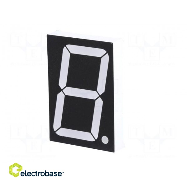 Display: LED | 7-segment | 38.1mm | 1.5" | No.char: 1 | yellow-green image 3