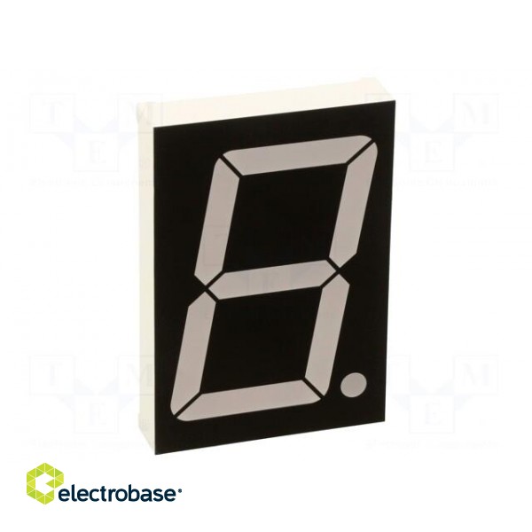 Display: LED | 7-segment | 56.8mm | 2.3" | No.char: 1 | green | 200mcd image 1