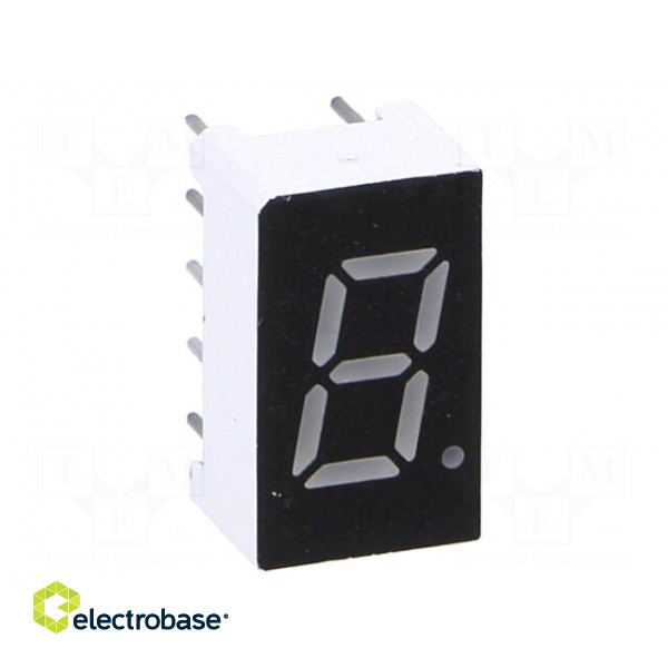 Display: LED | 7-segment | 7.62mm | 0.3" | No.char: 1 | green | 140mcd image 1