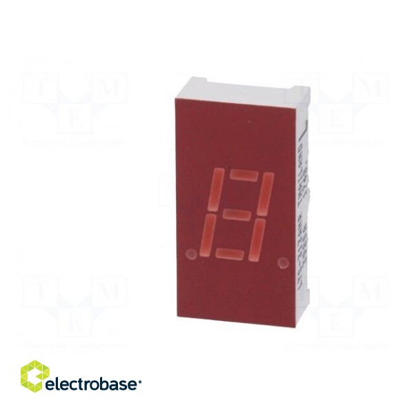 Display: LED | 7-segment | 7.62mm | 0.3" | No.char: 1 | red | 0.87÷2mcd image 3