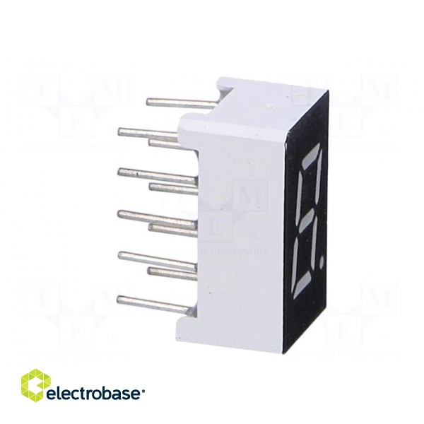 Display: LED | 7-segment | 7.62mm | 0.3" | No.char: 1 | red | 10mcd | anode image 9