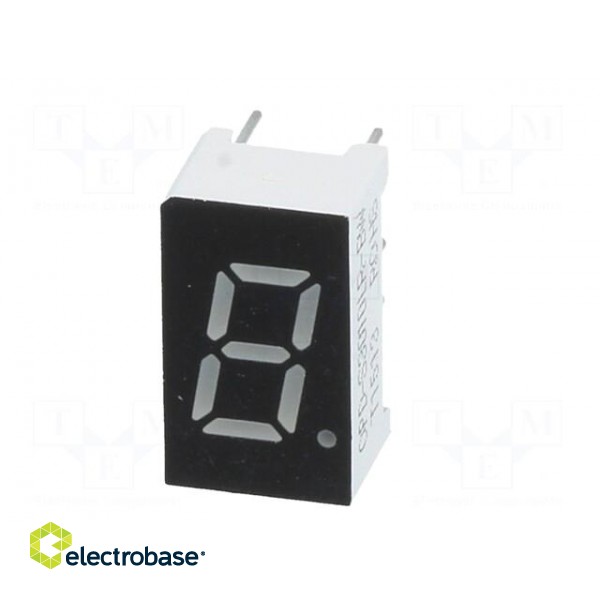 Display: LED | 7-segment | 7.62mm | 0.3" | No.char: 1 | red | 33mcd | anode image 3