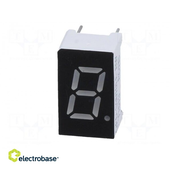 Display: LED | 7-segment | 7.62mm | 0.3" | No.char: 1 | red | 40mcd | anode image 3