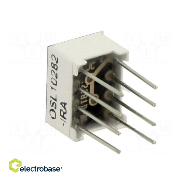 Display: LED | 7-segment | 7mm | 0.28" | No.char: 1 | red | 100mcd | anode image 6