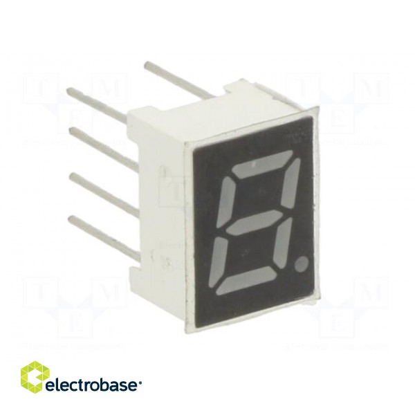 Display: LED | 7-segment | 7mm | 0.28" | No.char: 1 | red | 100mcd | anode image 2