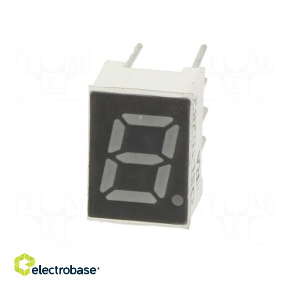 Display: LED | 7-segment | 7mm | 0.28" | No.char: 1 | red | 100mcd | anode image 3