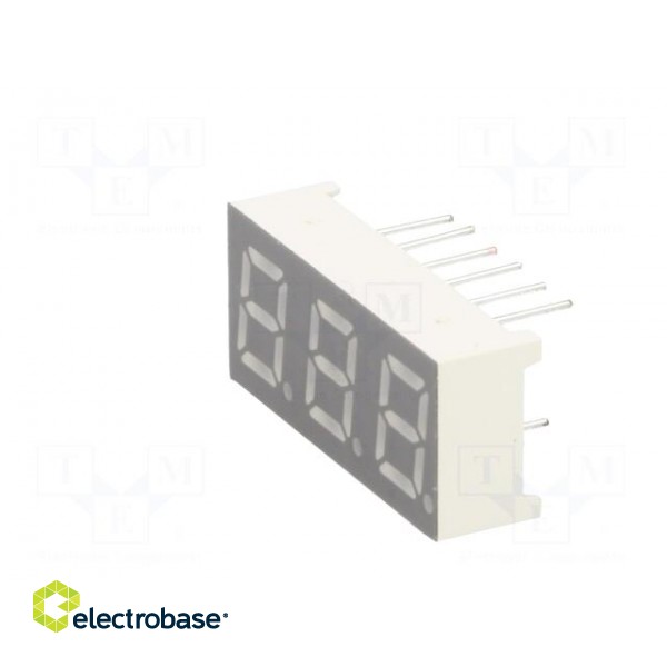 Display: LED | 7-segment | 7mm | 0.28" | No.char: 3 | yellow-green | anode image 4