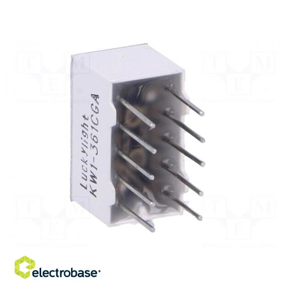 Display: LED | 7-segment | 9.1mm | 0.36" | No.char: 1 | green | 1÷1.5mcd image 6