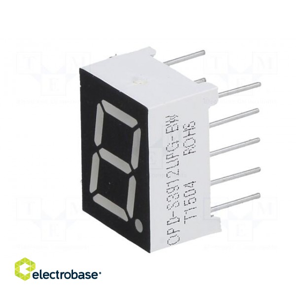 Display: LED | 7-segment | 9.9mm | 0.39" | No.char: 1 | green | 140mcd image 4