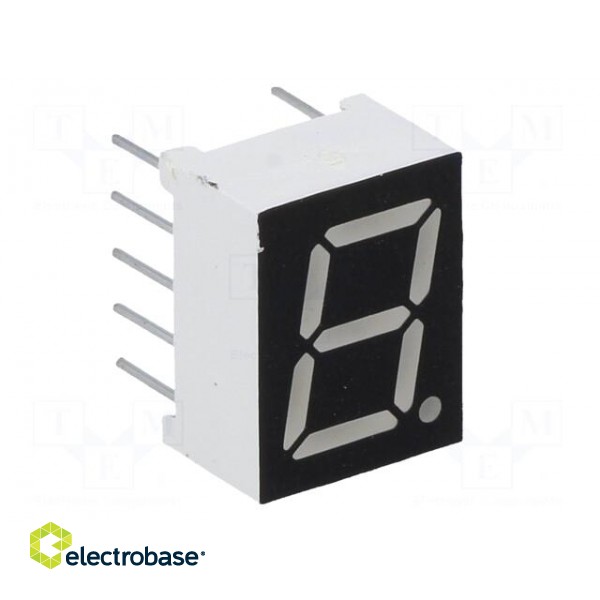 Display: LED | 7-segment | 9.9mm | 0.39" | No.char: 1 | green | 140mcd image 2