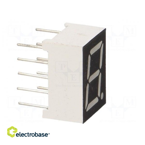 Display: LED | 7-segment | 9.9mm | 0.39" | No.char: 1 | yellow | 8mcd image 9