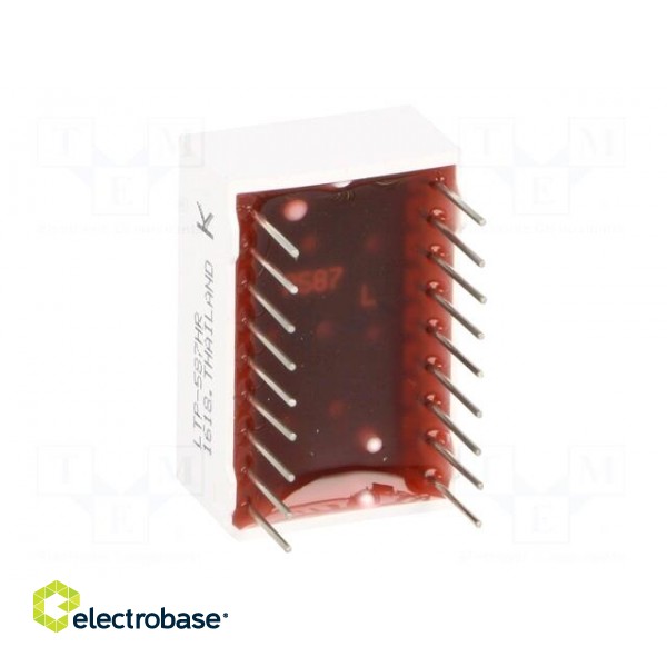 Display: LED | alphanumeric | 12.7mm | 0.5" | No.char: 1 | red | anode image 6