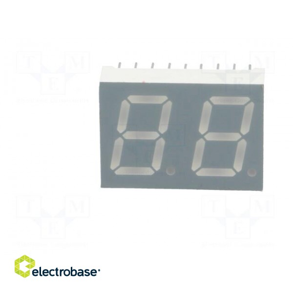 Display: LED | 7-segment | 13.2mm | 0.52" | No.char: 2 | yellow-green image 3