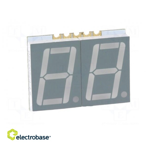 Display: LED | 7-segment | 14.22mm | 0.56" | No.char: 2 | green | 10÷35mcd image 2