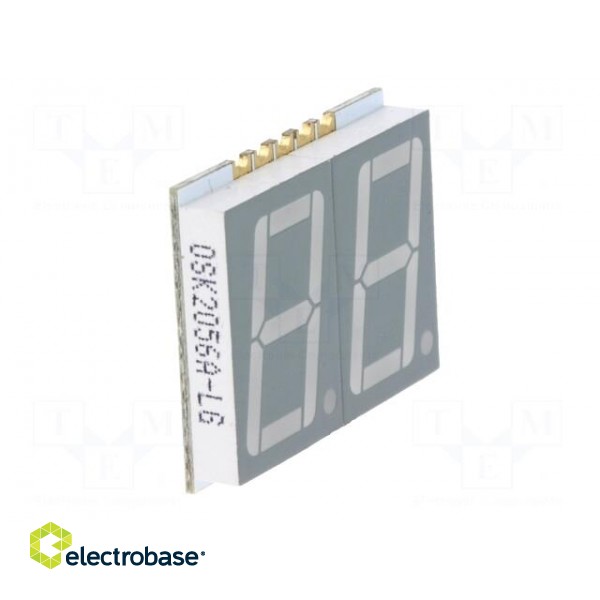 Display: LED | 7-segment | 14.22mm | 0.56" | No.char: 2 | green | 10÷35mcd image 9