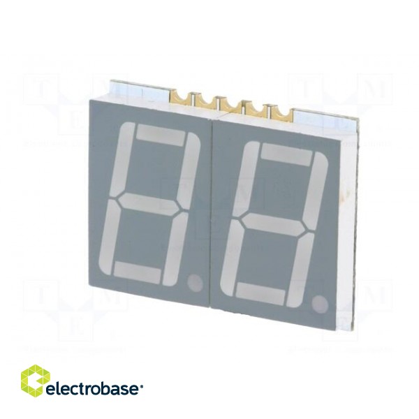 Display: LED | 7-segment | 14.22mm | 0.56" | No.char: 2 | green | 10÷35mcd image 3