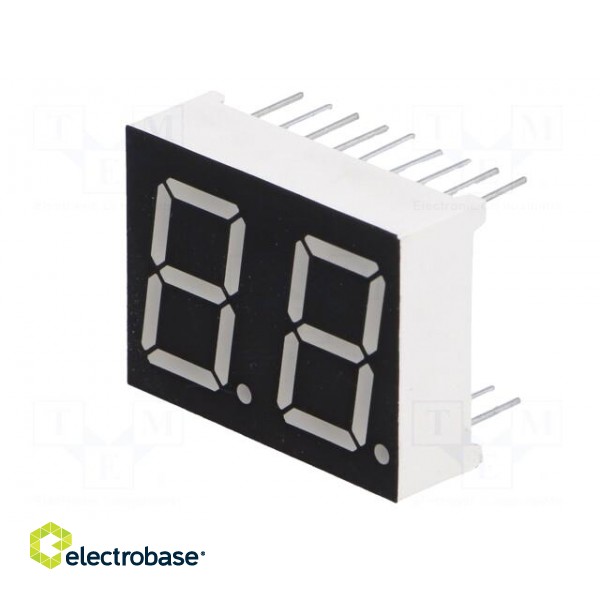 Display: LED | 7-segment | 14.22mm | 0.56" | No.char: 2 | green | 6mcd image 4