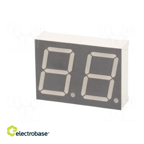 Display: LED | 7-segment | 20.32mm | 0.8" | No.char: 2 | yellow-green image 3