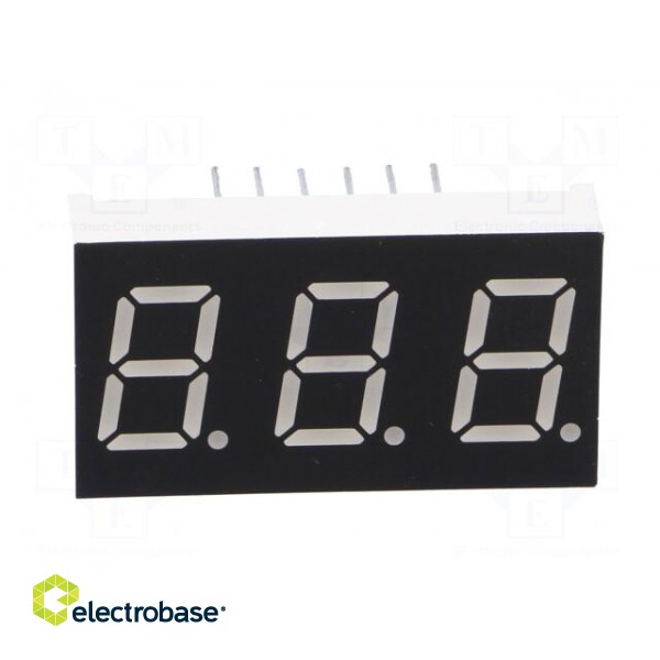 Display: LED | 7-segment | 10.16mm | 0.4" | No.char: 3 | red | 11mcd image 2