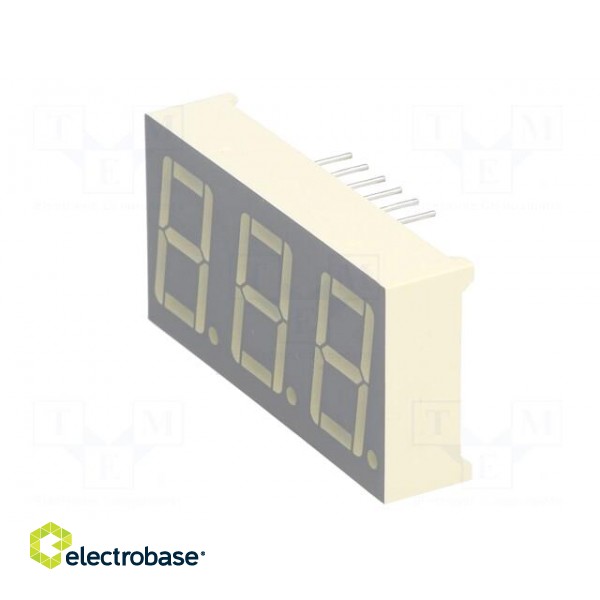 Display: LED | 7-segment | 14.2mm | 0.56" | No.char: 3 | green | 3÷10.5mcd image 4