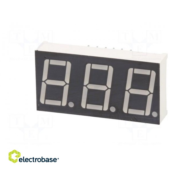 Display: LED | 7-segment | 14.2mm | 0.56" | No.char: 3 | red | 40÷80mcd image 3