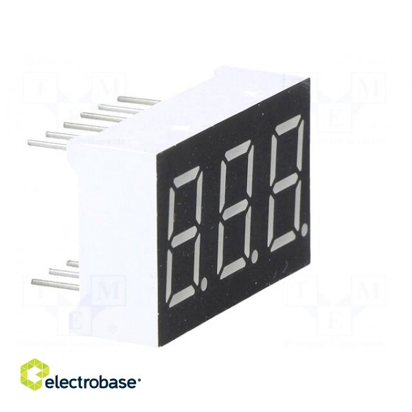 Display: LED | 7-segment | 9.14mm | 0.36" | No.char: 3 | green | 4.8mcd image 9