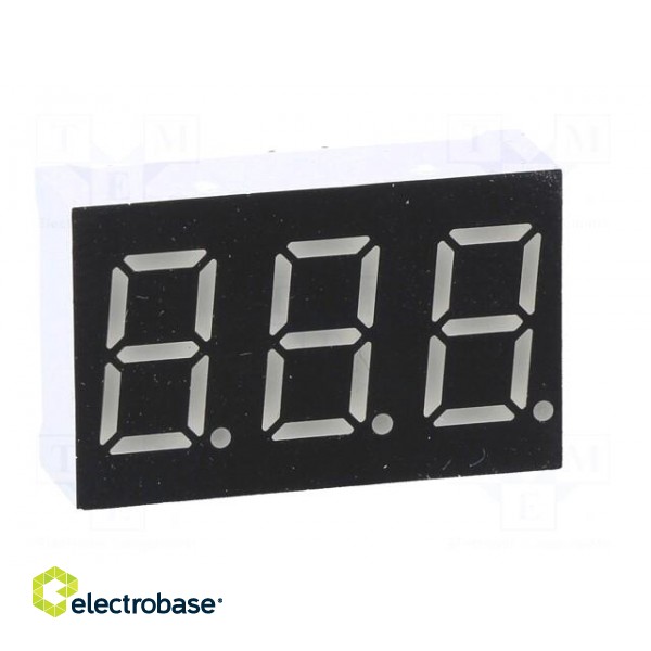 Display: LED | 7-segment | 9.14mm | 0.36" | No.char: 3 | green | 4.8mcd image 2