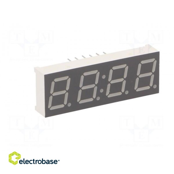 Display: LED | 7-segment | 10mm | 0.39" | No.char: 4 | red | 20÷40mcd image 2