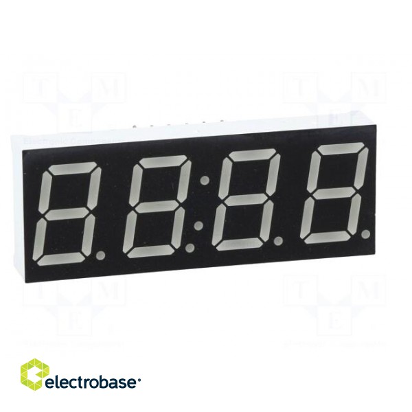 Display: LED | 7-segment | 14.2mm | 0.56" | No.char: 4 | yellow-green image 2