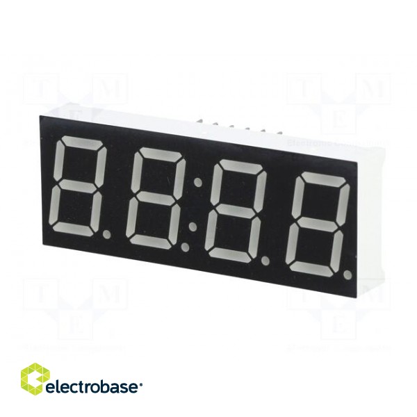 Display: LED | 7-segment | 14.2mm | 0.56" | No.char: 4 | yellow-green image 3