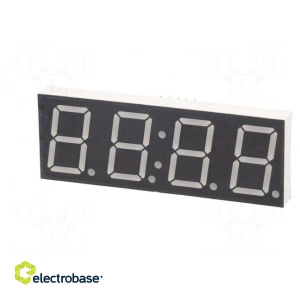 Display: LED | 7-segment | 20.4mm | 0.8" | No.char: 4 | yellow-green image 2