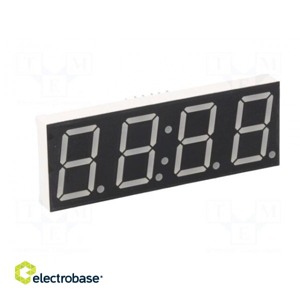 Display: LED | 7-segment | 20.4mm | 0.8" | No.char: 4 | yellow-green image 1