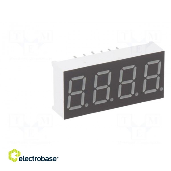 Display: LED | 7-segment | 9.2mm | 0.36" | No.char: 4 | yellow-green paveikslėlis 2