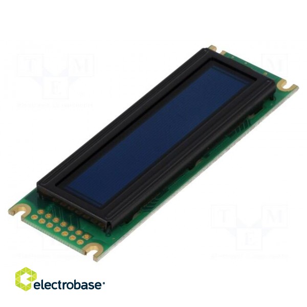 Display: OLED | graphical | 100x16 | Dim: 85x30x10mm | green | PIN: 14
