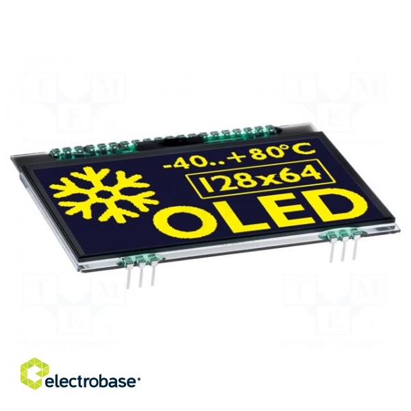 Display: OLED | graphical | 128x64 | Window dimensions: 64x37mm image 1