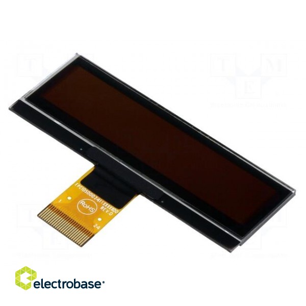 Display: OLED | graphical | 2.2" | 128x32 | Dim: 62x24x2.35mm | yellow
