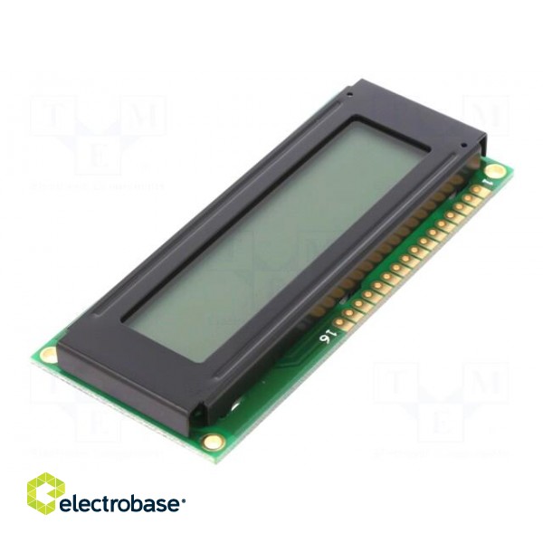 Display: LCD | alphanumeric | FSTN Positive | 16x1 | 80x36x10.5mm | LED