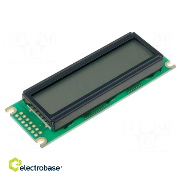 Display: LCD | alphanumeric | FSTN Positive | 16x2 | green | LED | PIN: 14