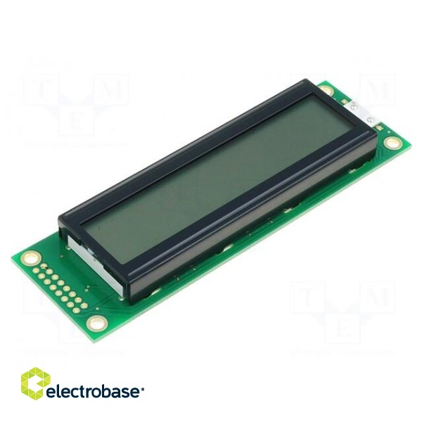 Display: LCD | alphanumeric | FSTN Positive | 20x2 | gray | LED | PIN: 16